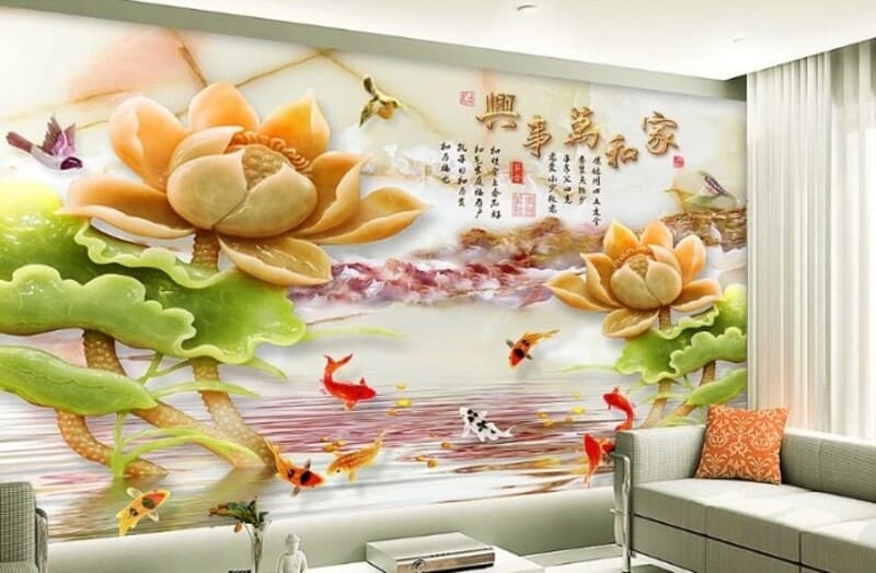 Tranh Gạch Hoa Sen Trong Thiết Kế Mới Lạ