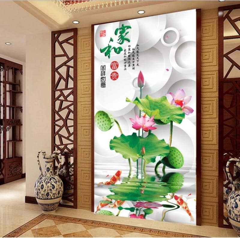 Tranh Gạch Hoa Sen 3D