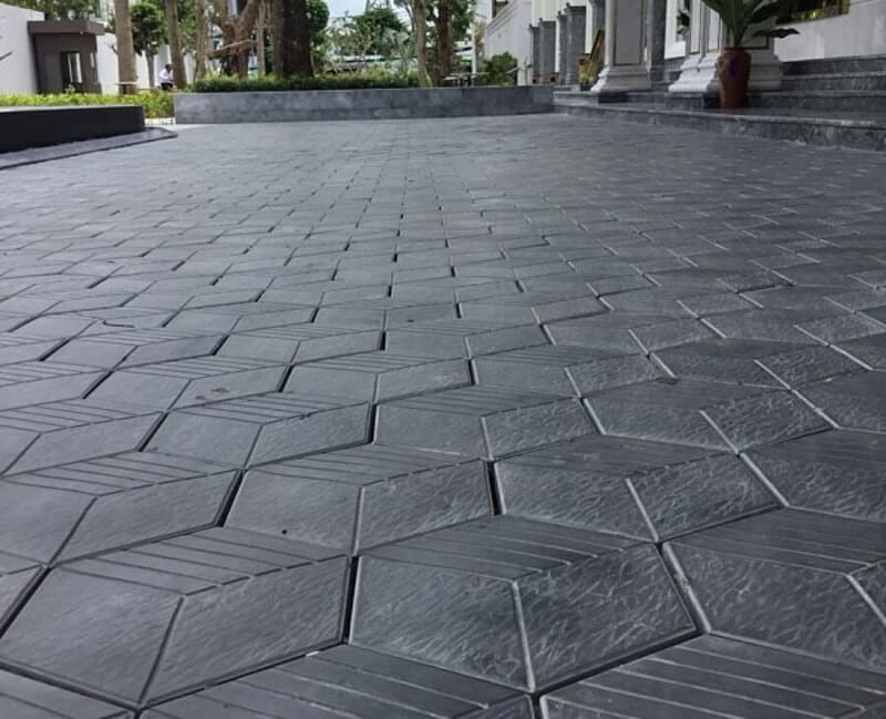 Gạch lát sân Bê Tông Đan Xếp