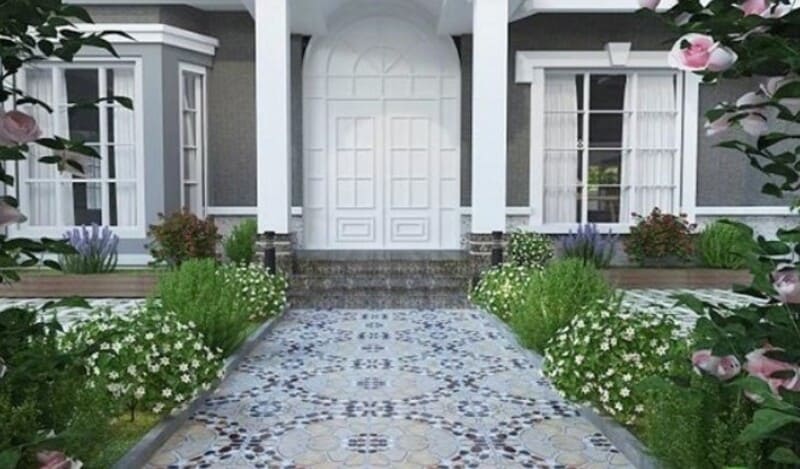 gạch lát sân vườn hiện nay