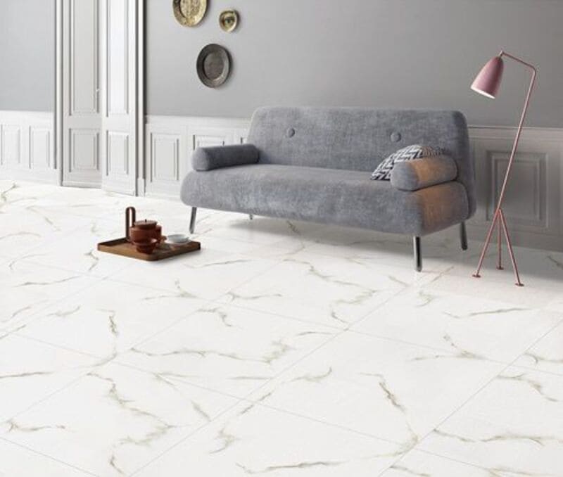 Gạch Lát Trắng Vân Khói 60x60