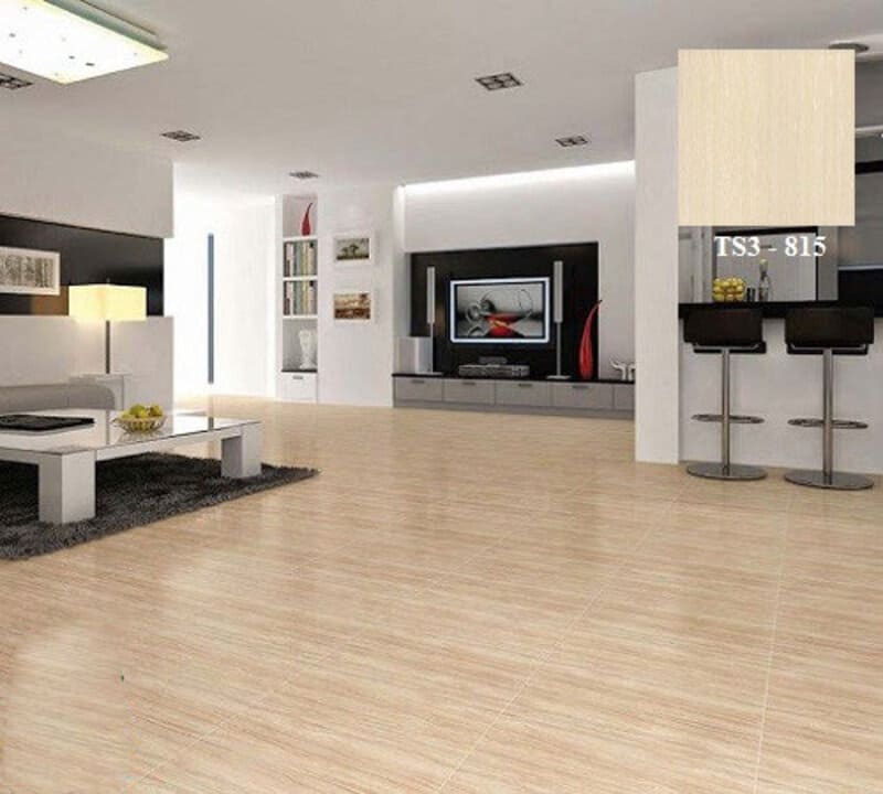 Gạch Lát Sàn Gỗ Vân Gỗ Nâu Sáng