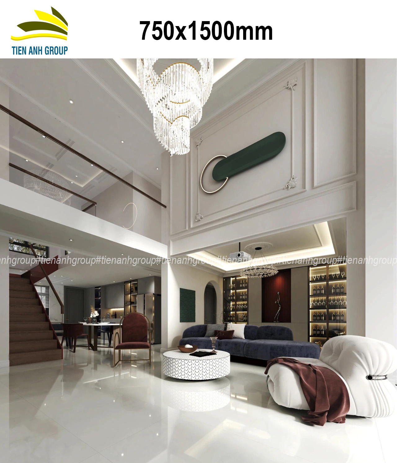 Gạch Vân Đá Marble 750×1500