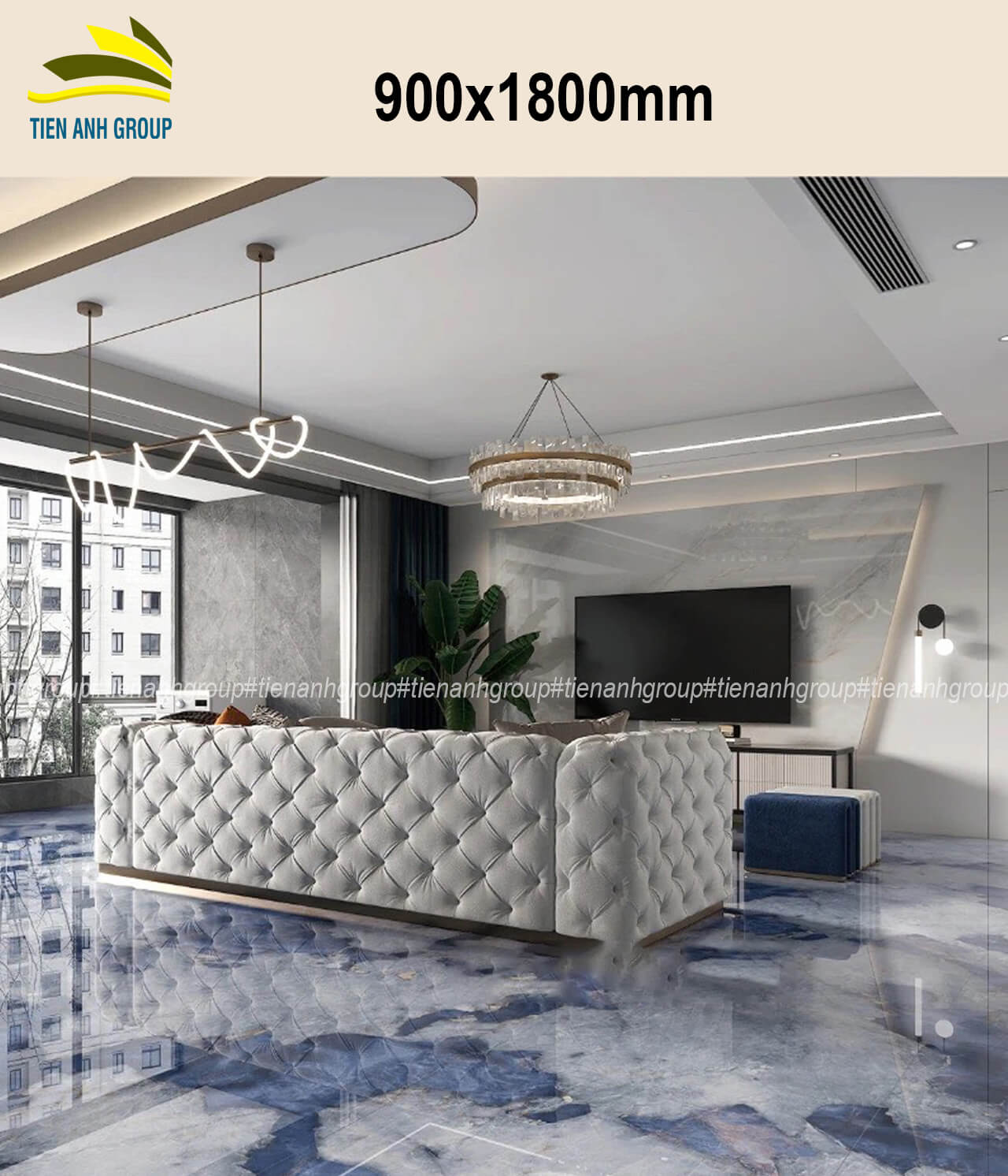 Gạch Vân Đá Marble 900x1800