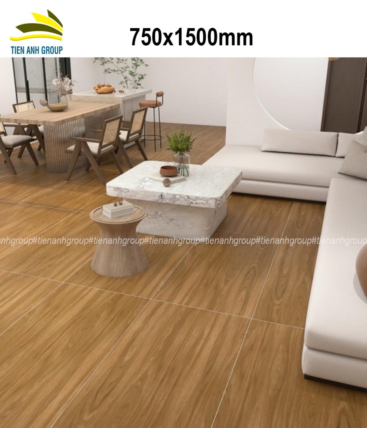 Gạch Thẻ Vân Gỗ 75x150 b7