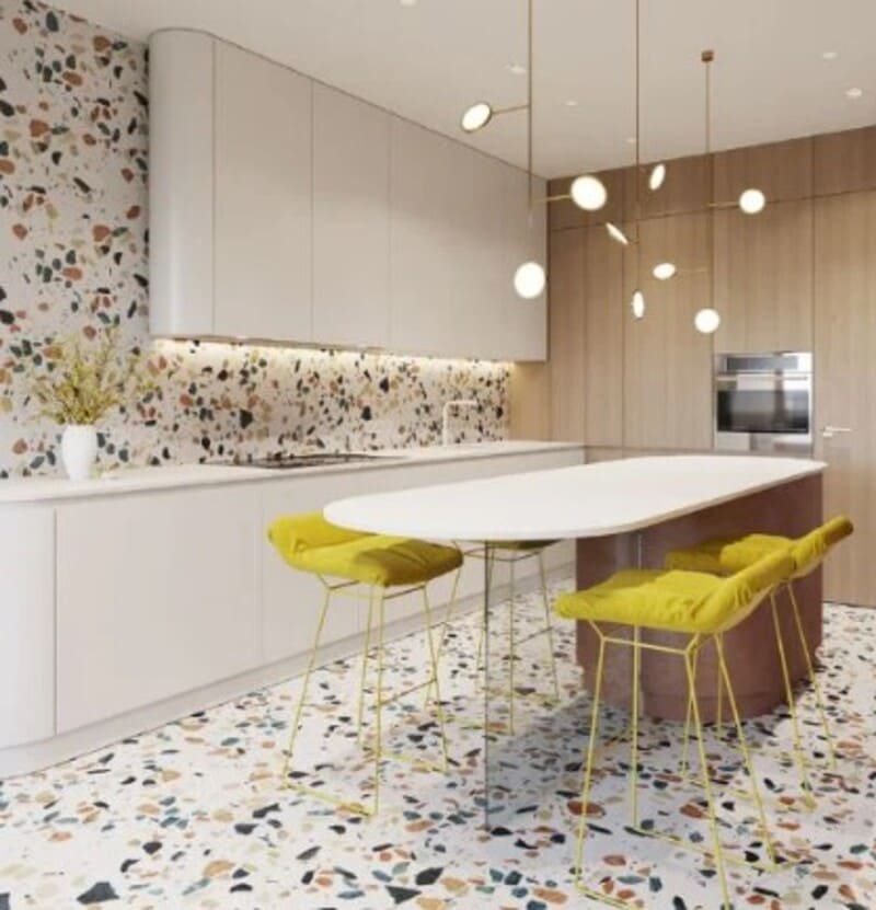 Gạch Terrazzo đa màu sắc
