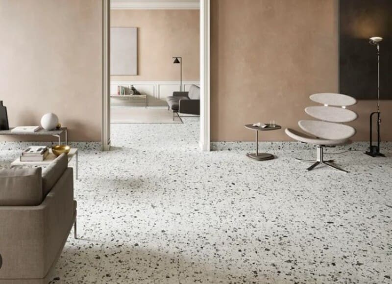 Gạch Terrazzo màu trắng
