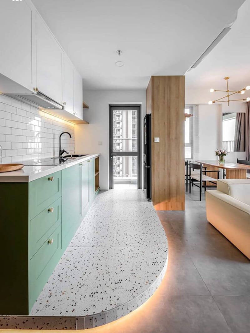 Gạch lát nền màu xám Terrazzo