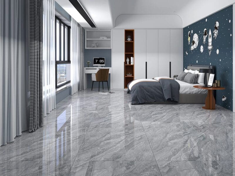 Gạch lát nền màu xám Porcelain
