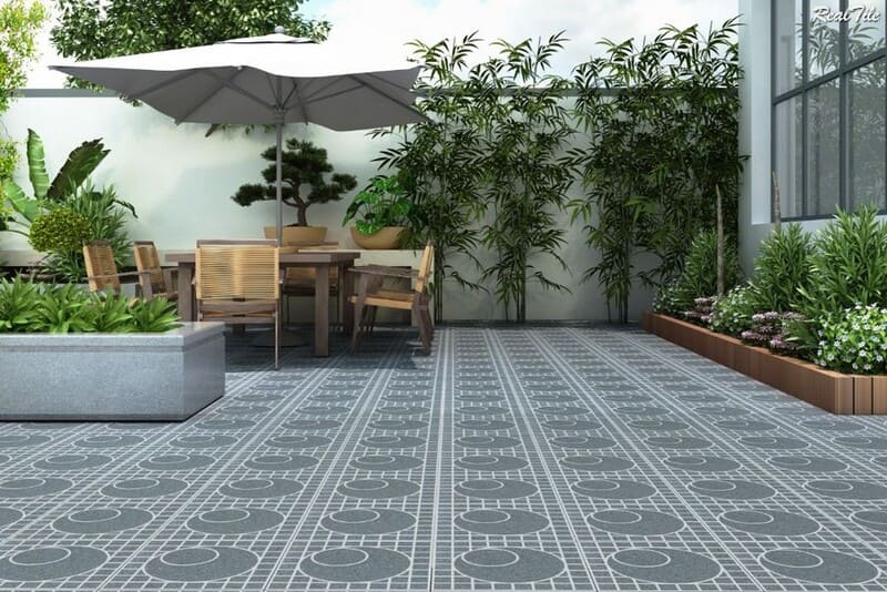 gạch lát sân vườn 40×40