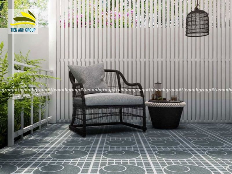 Gạch Granite đồng tâm lát sân