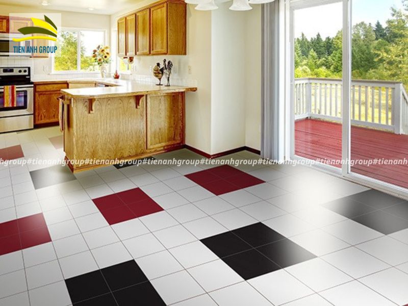 Gạch Granite Đồng Tâm kết hợp trắng đen