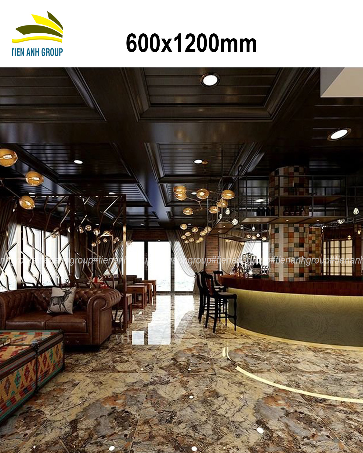 Gạch Vân Đá Marble 600X1200