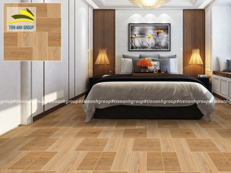 Gạch lát nền giả gỗ kiểu dáng hình vuông