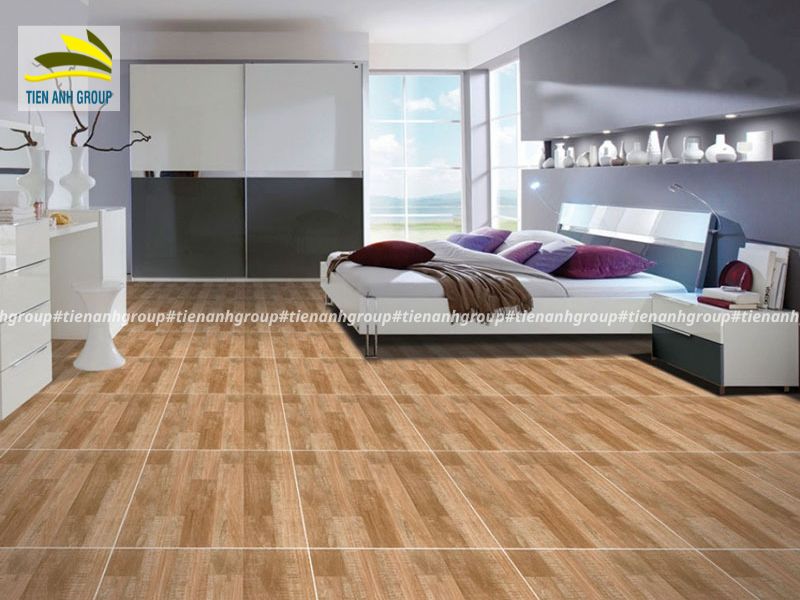 Gạch lát nền giả gỗ kiểu dáng hình vuông
