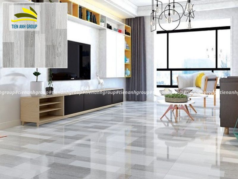 Gạch lát nền giả gỗ kiểu dáng hình vuông