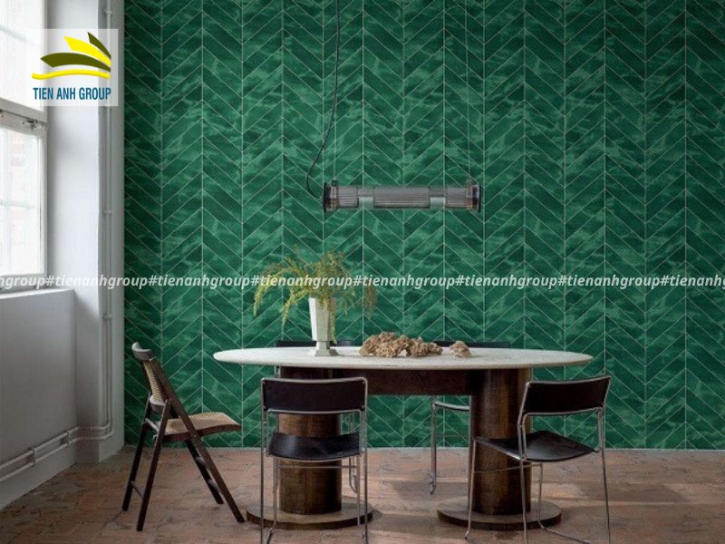 Gạch ốp tường màu xanh ngọc