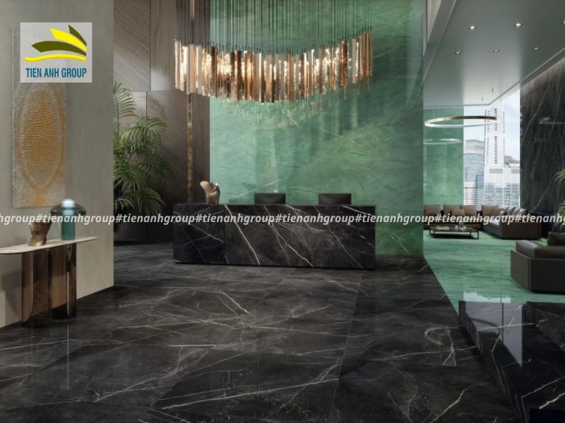 Gạch ốp tường màu xanh ngọc