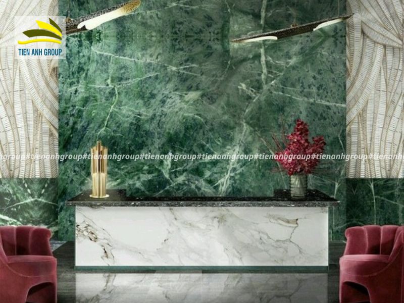 Gạch ốp tường màu xanh ngọc