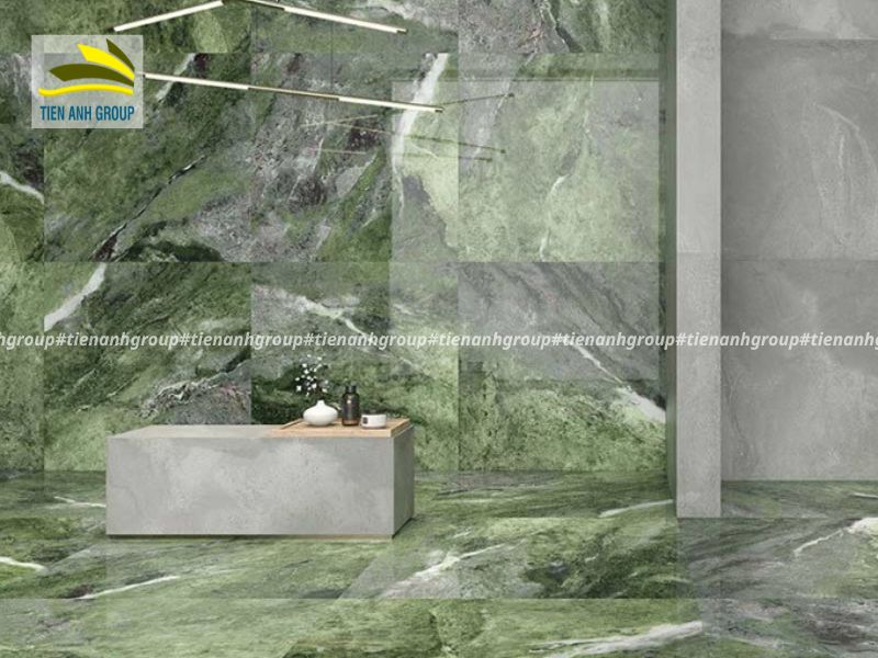 Gạch ốp tường màu xanh ngọc