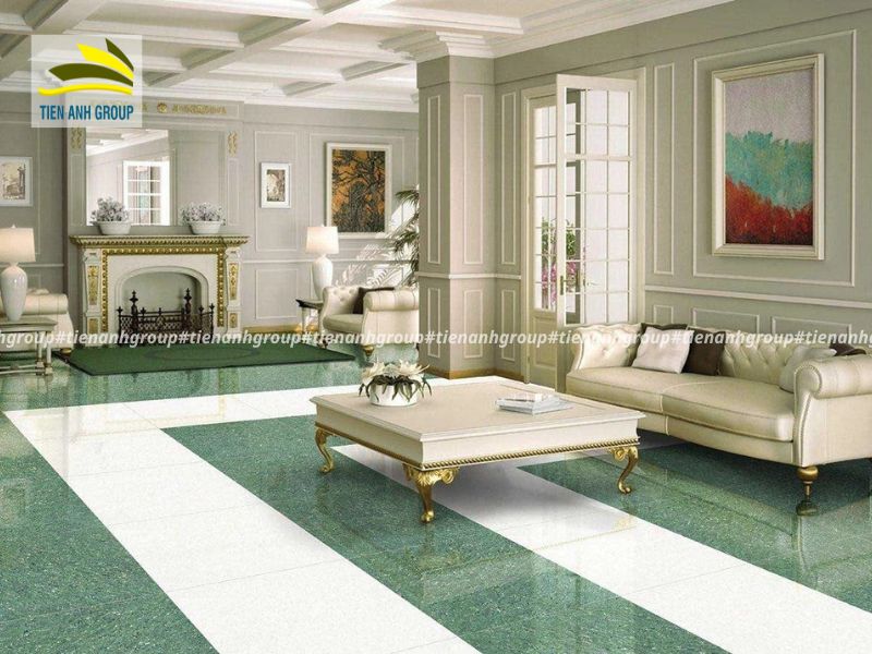 Gạch ốp tường màu xanh ngọc