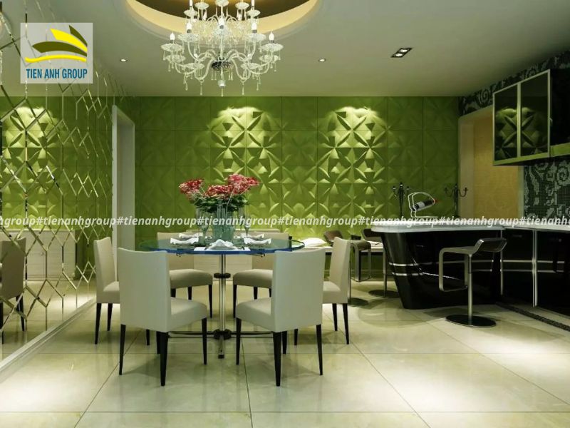 Gạch ốp màu xanh lá cây