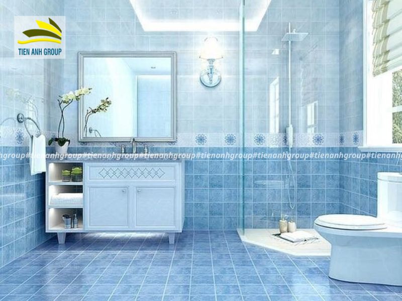 Gạch lát nền màu xanh dương