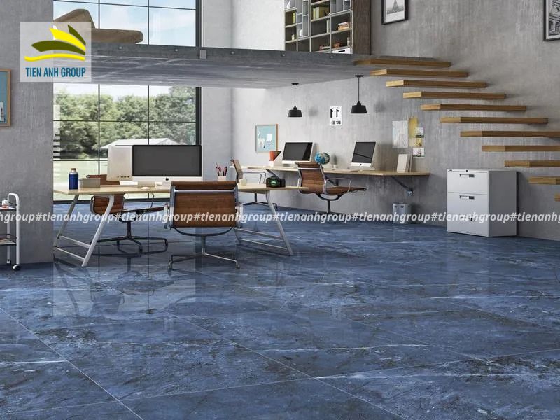 Gạch lát nền màu xanh dương