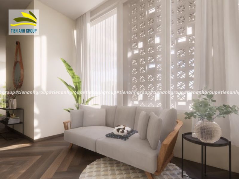 Gạch bông gió hình lá cây