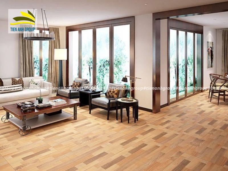 Mẫu gạch giả gỗ ốp tường, lát nền