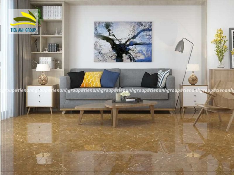 Gạch Lát Nền Màu Nâu Đất