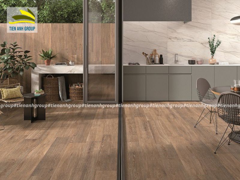 Gạch Lát Nền Màu Nâu Đất