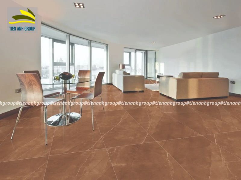 Gạch Lát Nền Màu Nâu Đất