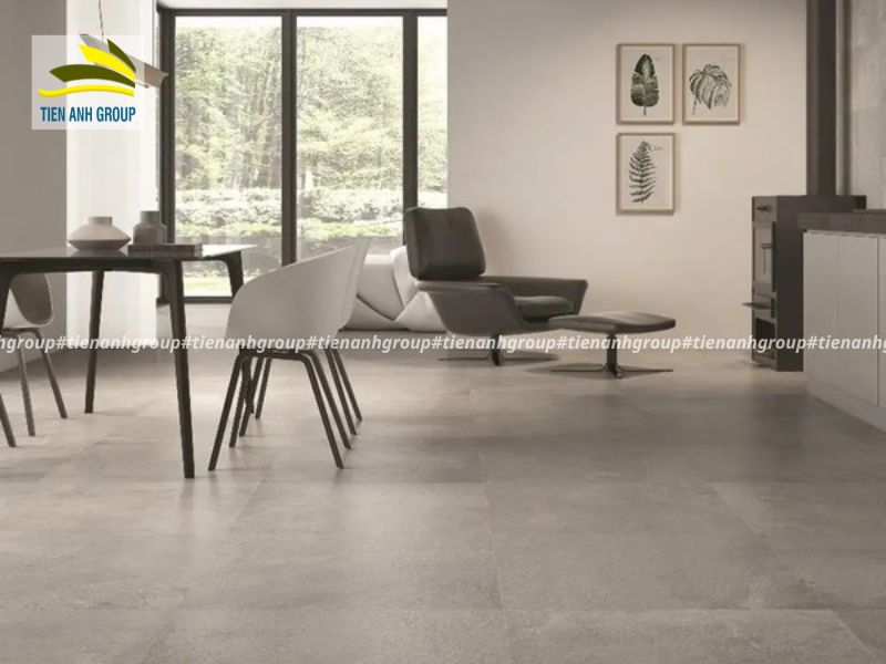 Gạch lát nền xám trơn