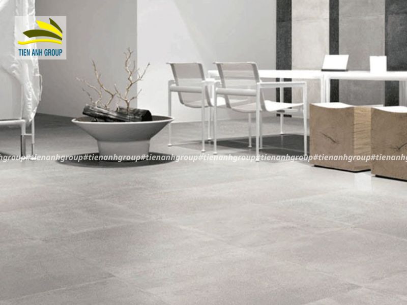 Gạch lát nền xám trơn