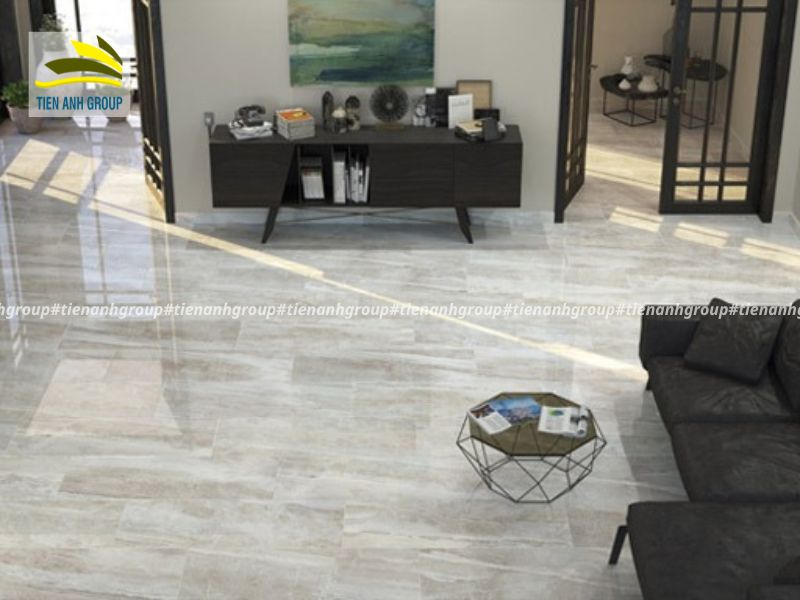 Gạch lát nền xám bóng kiếng