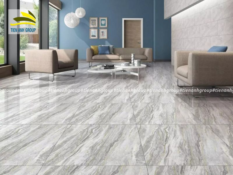 Gạch lát nền xám bóng kiếng