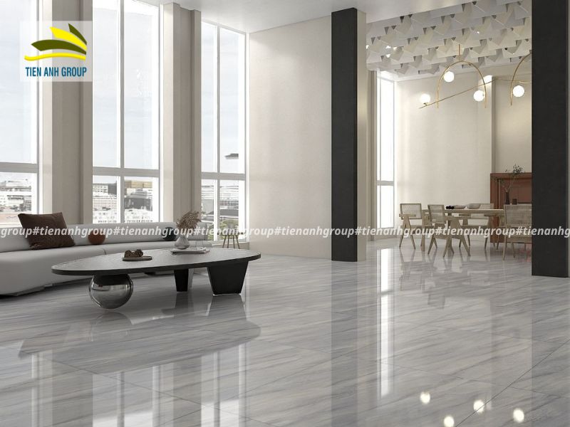 Gạch lát nền xám vân đá