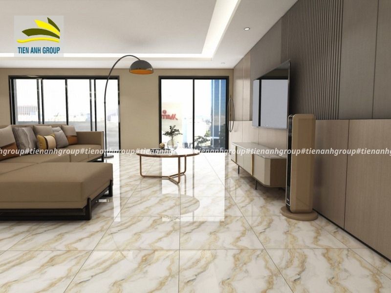 Gạch lát phòng khách mẫu