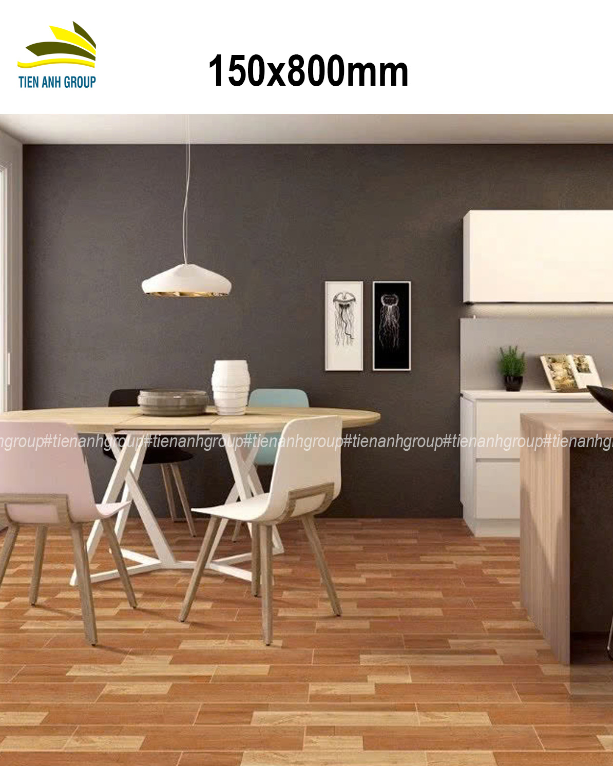 Gạch Thẻ Vân Gỗ 15x80