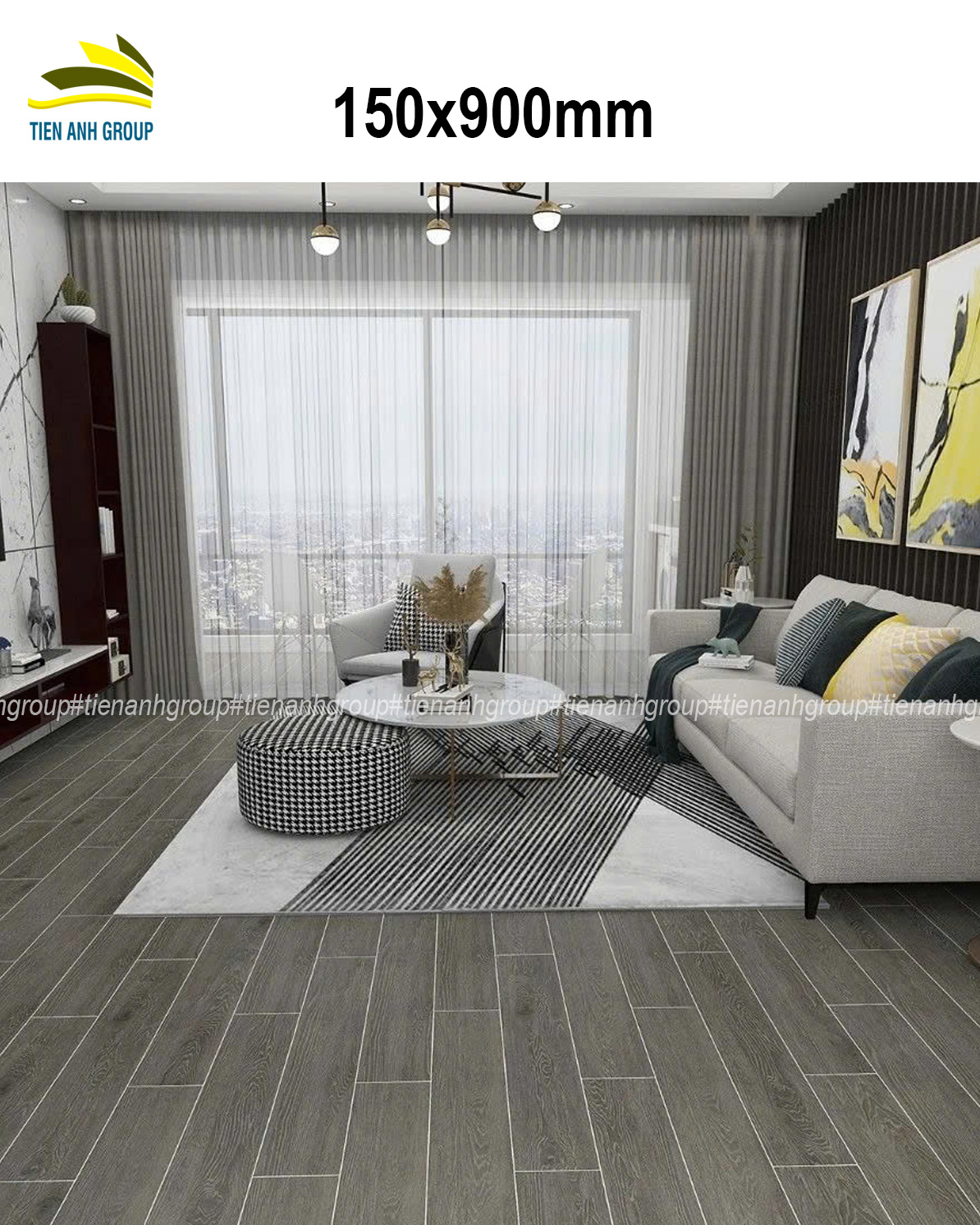 Gạch Thẻ Vân Gỗ 15x90