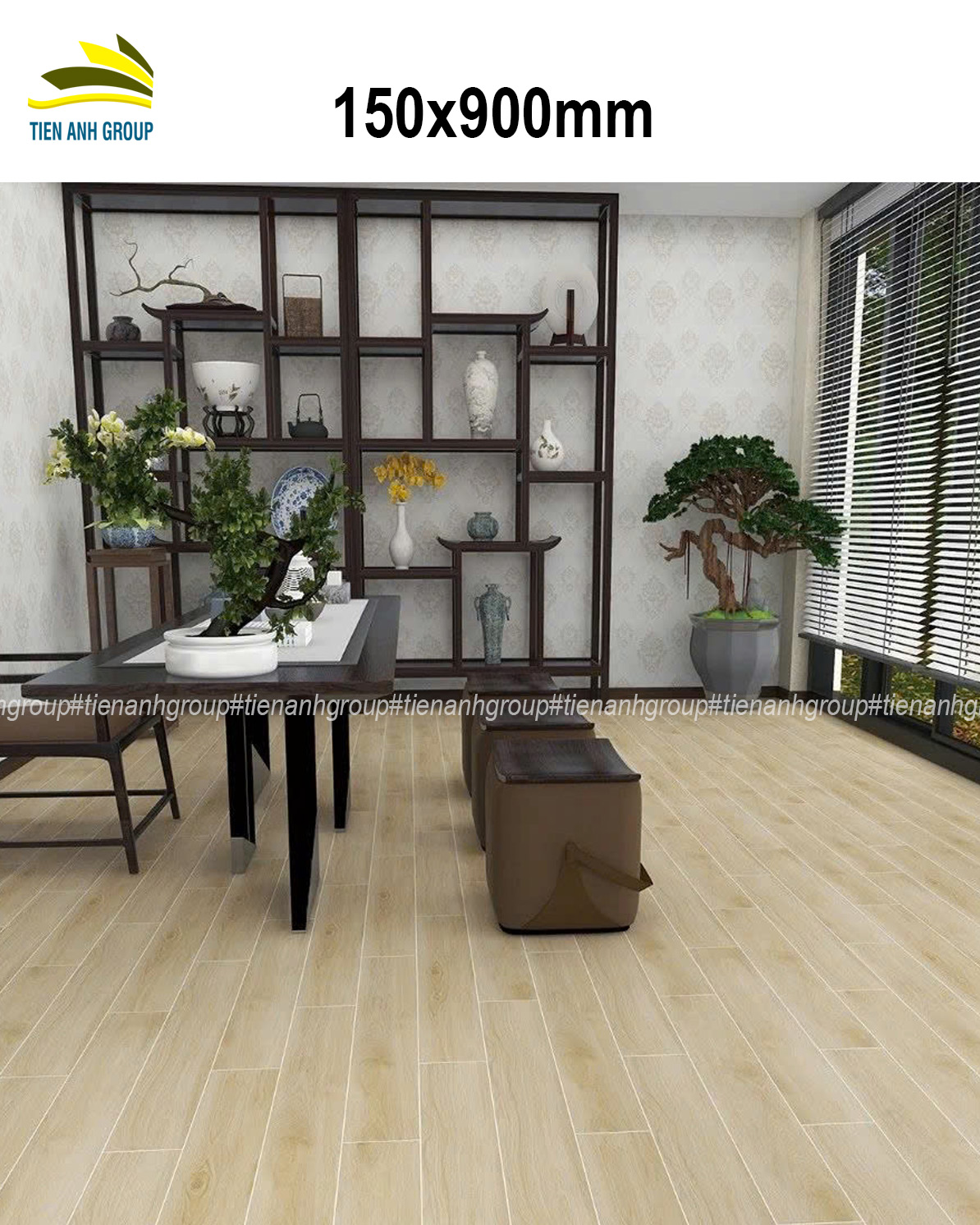 Gạch Thẻ Vân Gỗ 15x90