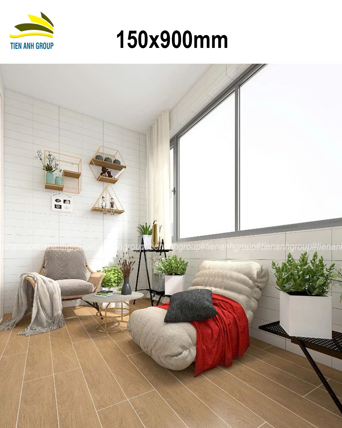 Gạch Thẻ Vân Gỗ 15x90