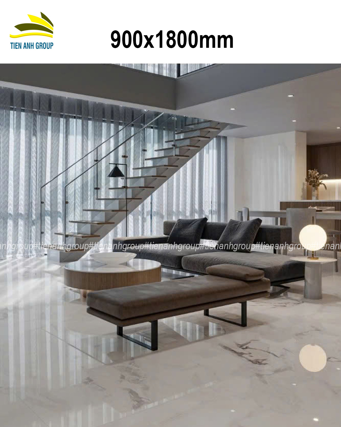 Gạch Vân Đá Marble 900x1800 77