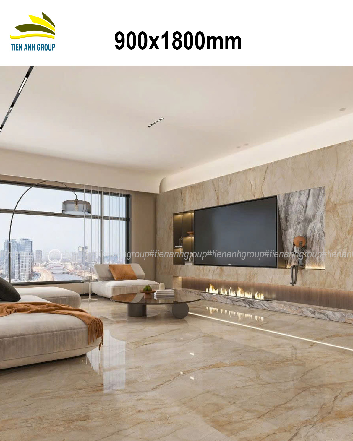 Gạch Vân Đá Marble 900x1800 84