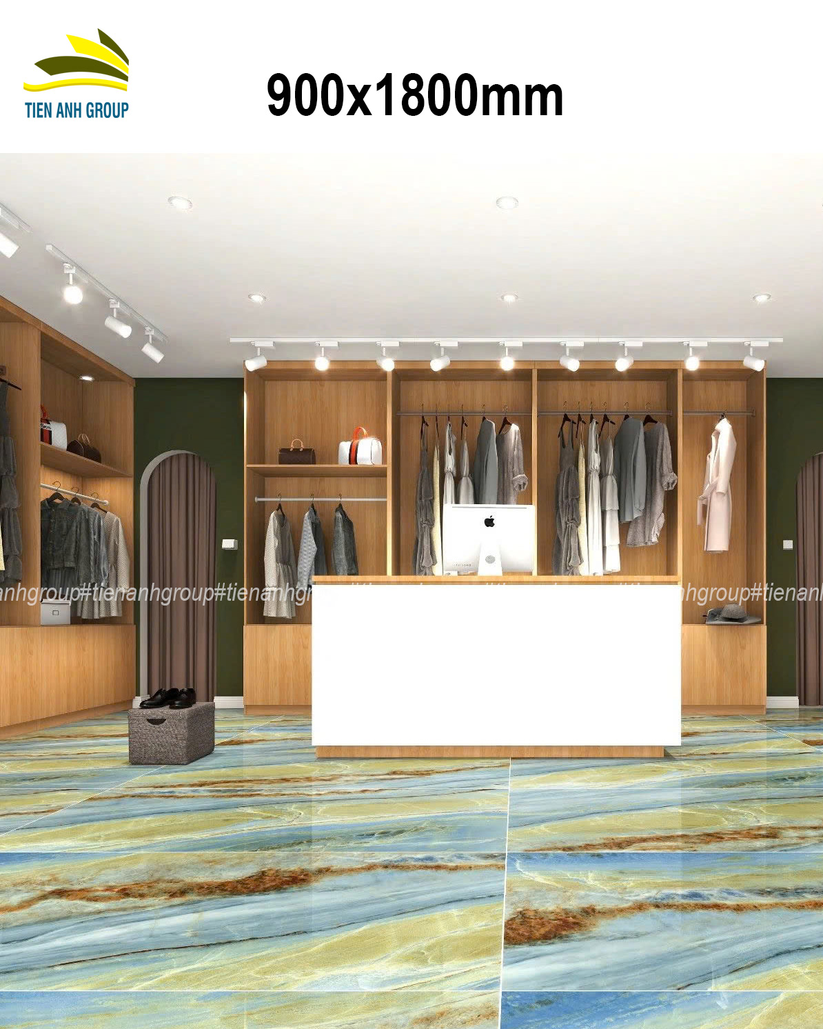 Gạch Vân Đá Marble 900x1800 105