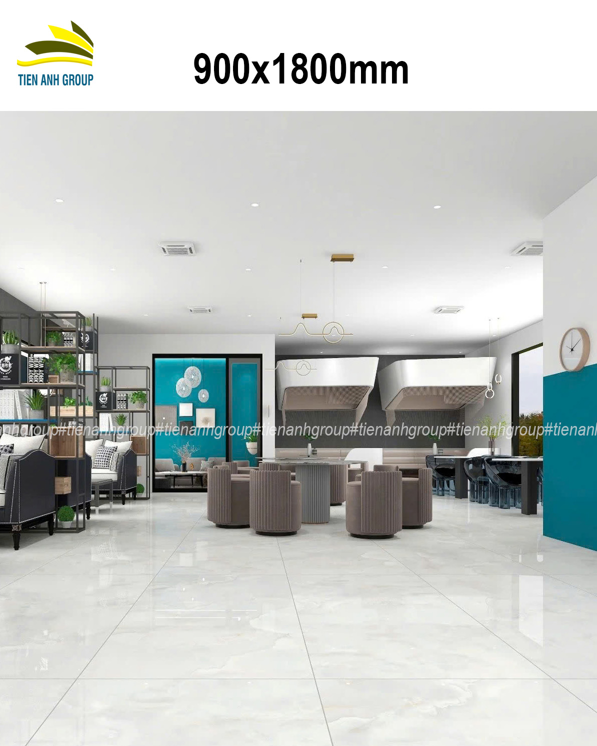 Gạch Vân Đá Marble 900x1800 108