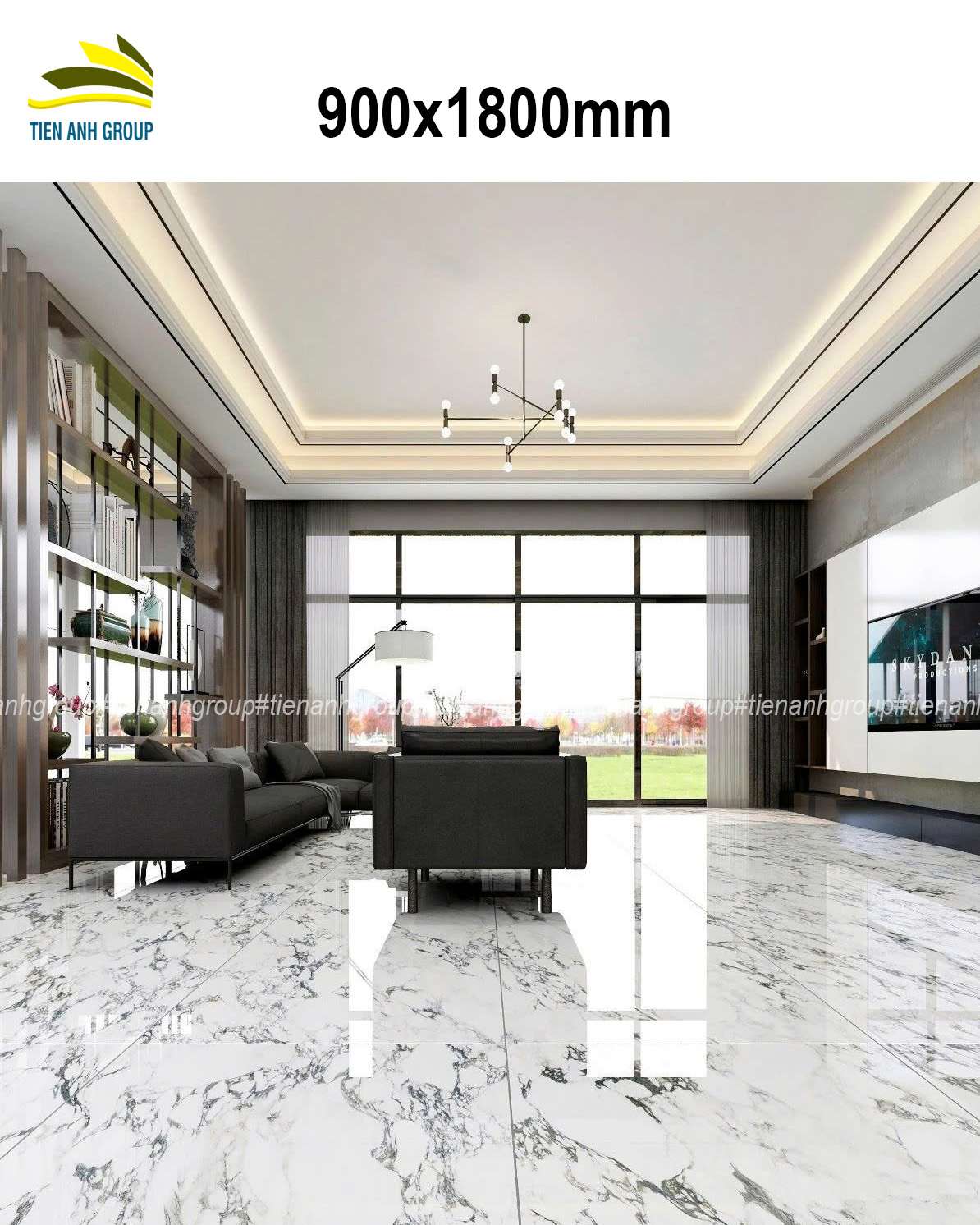 Gạch Vân Đá Marble 900x1800 118