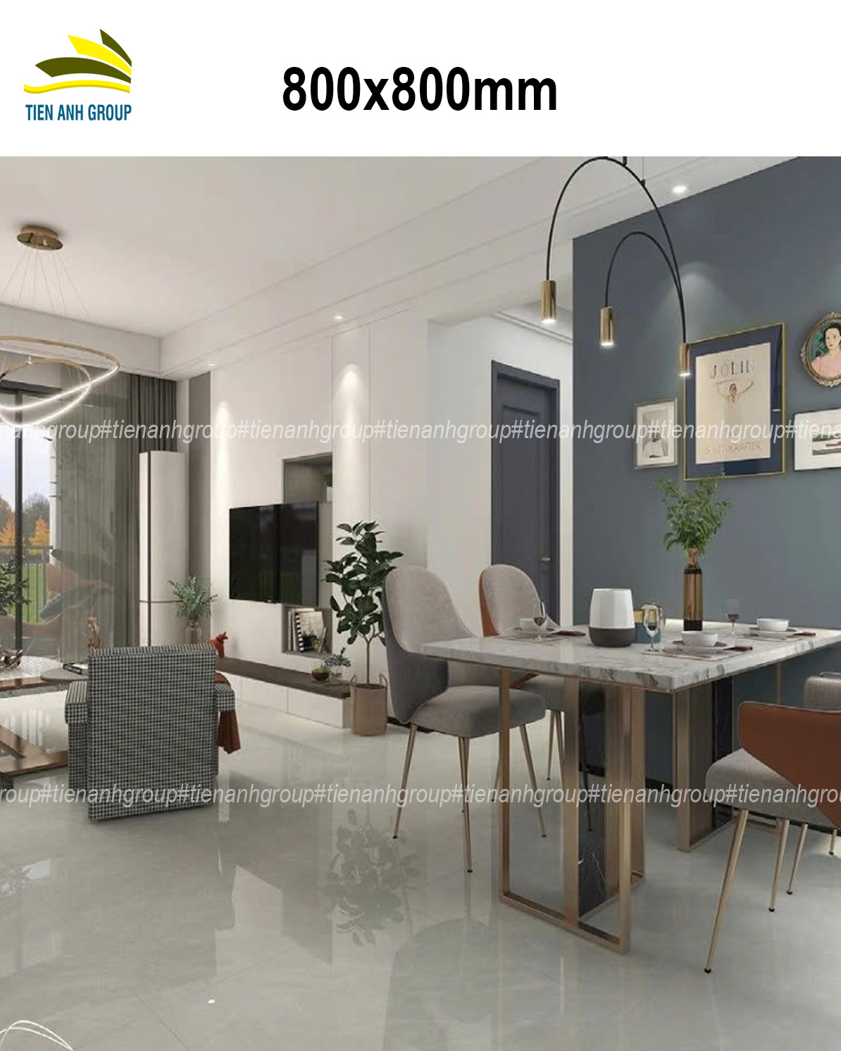 Gạch Vân Đá Marble 80x80 0138