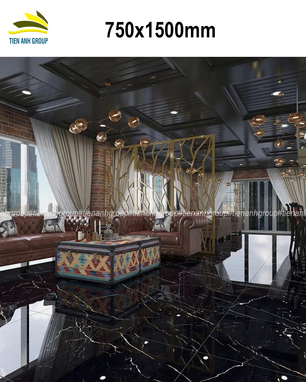 Gạch Vân Đá Marble 750×1500 0109